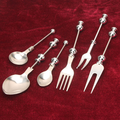 Beadable Spoon Fork Set Stainless Steel DIY Craft Supplies