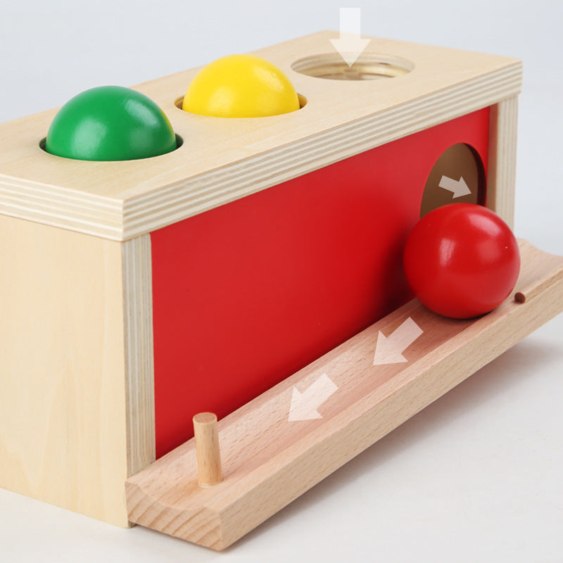 Wooden Montessori Toys Visual Tracking Sliding Ball for Kids 4