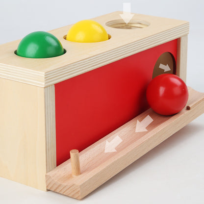 Wooden Montessori Toys Visual Tracking Sliding Ball for Kids 4