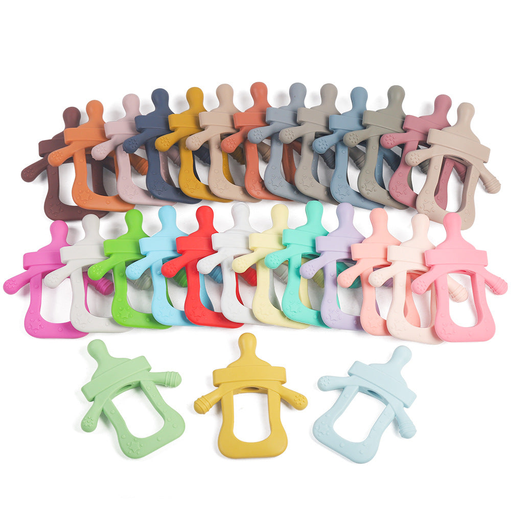 Silicone Baby Teething Toy Bottle Shape for Infant 3