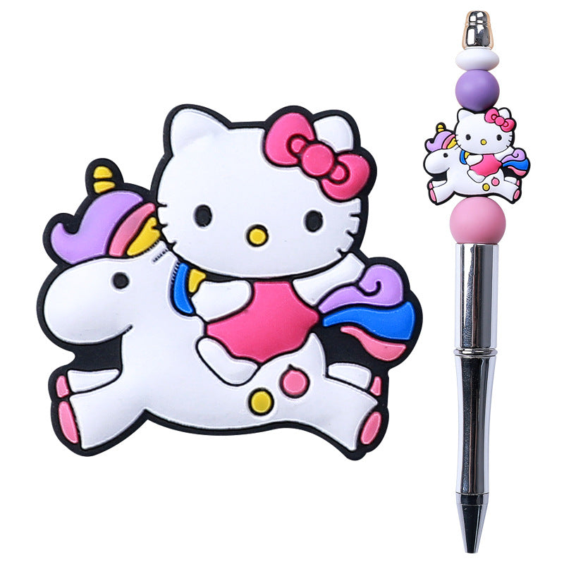 20pcs Silicone Focal Beads Unicorn Cat Happy Birthday Spoiled Dog Poultry 5