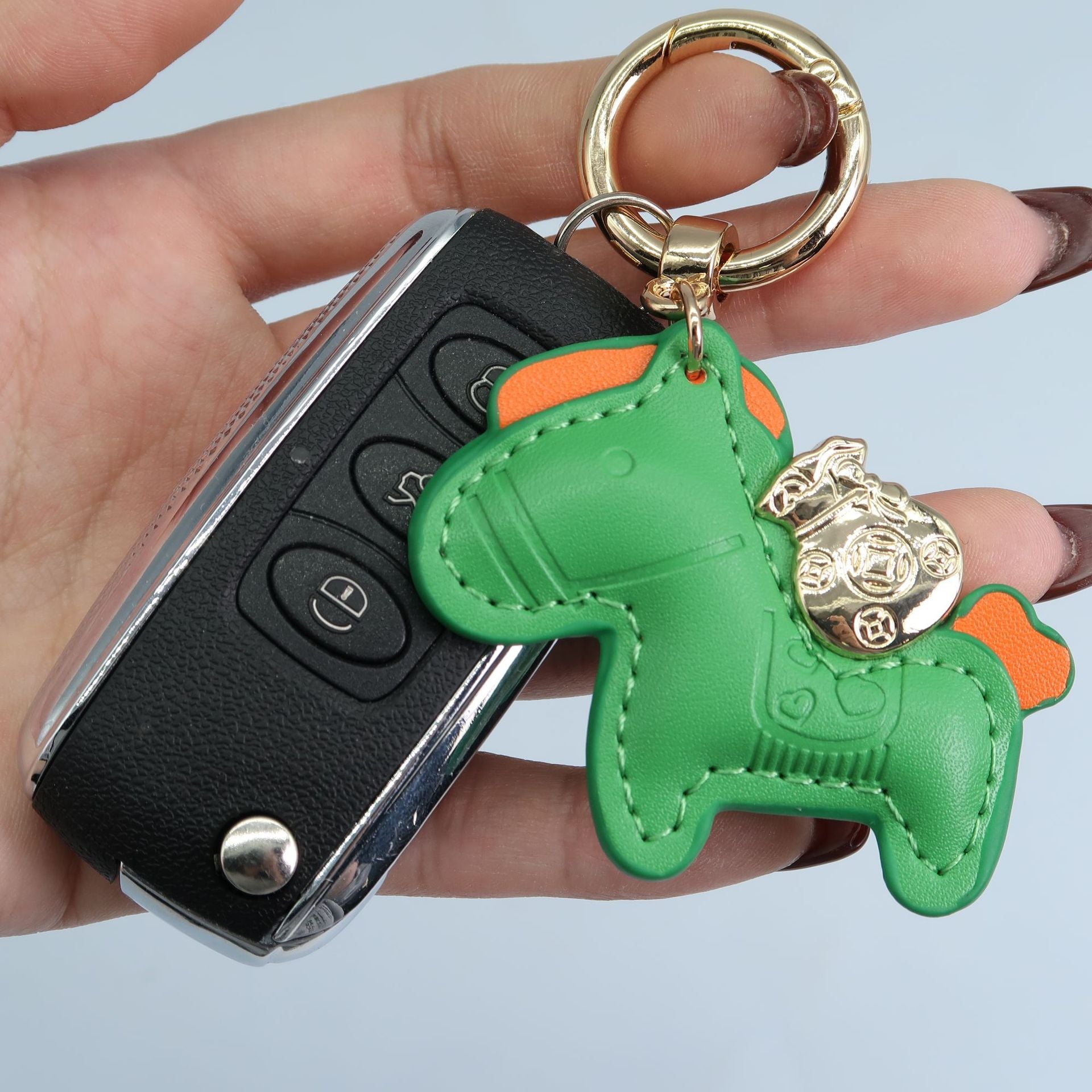 Pony Leather Keychain Cute Animal Charm for Bags and Keys 3