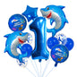 Ocean Shark Foil Balloon Set Kids Birthday Party Decoration 3