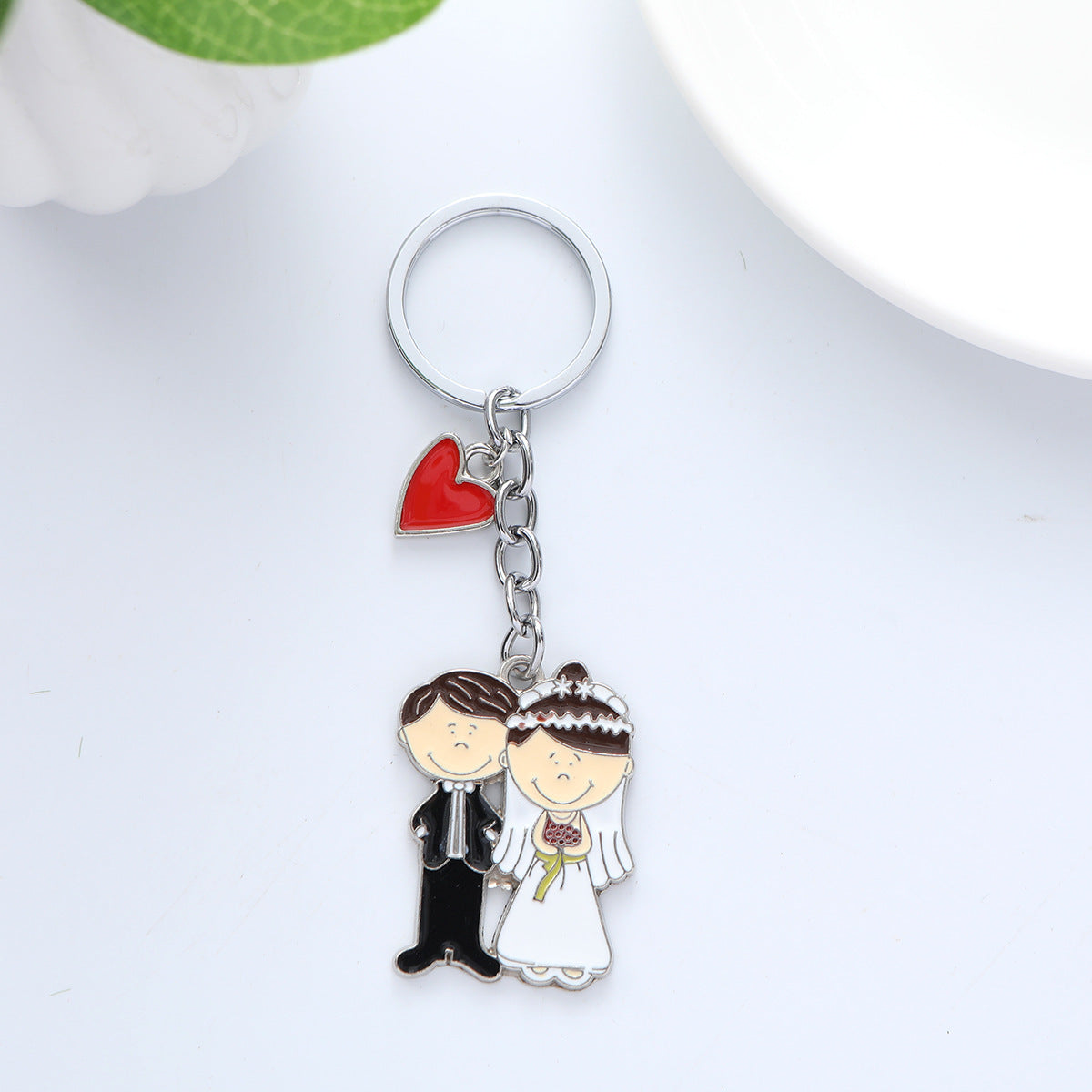 Love Couple Alloy Keychain Metal Romantic Charm 16