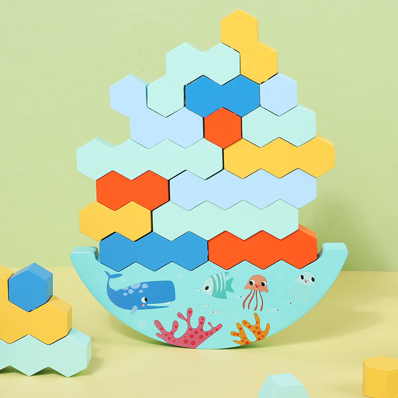 Wooden Balance Stacking Montessori Toys for Kids 5