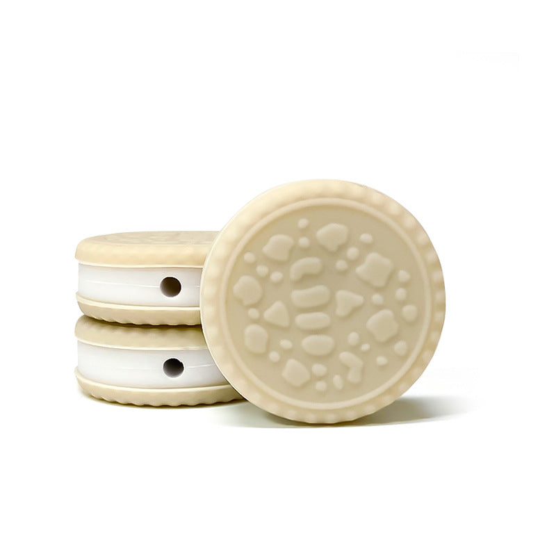 20Pcs Silicone 3D Focal Beads Macaron Sandwich Cookies With Hole 6