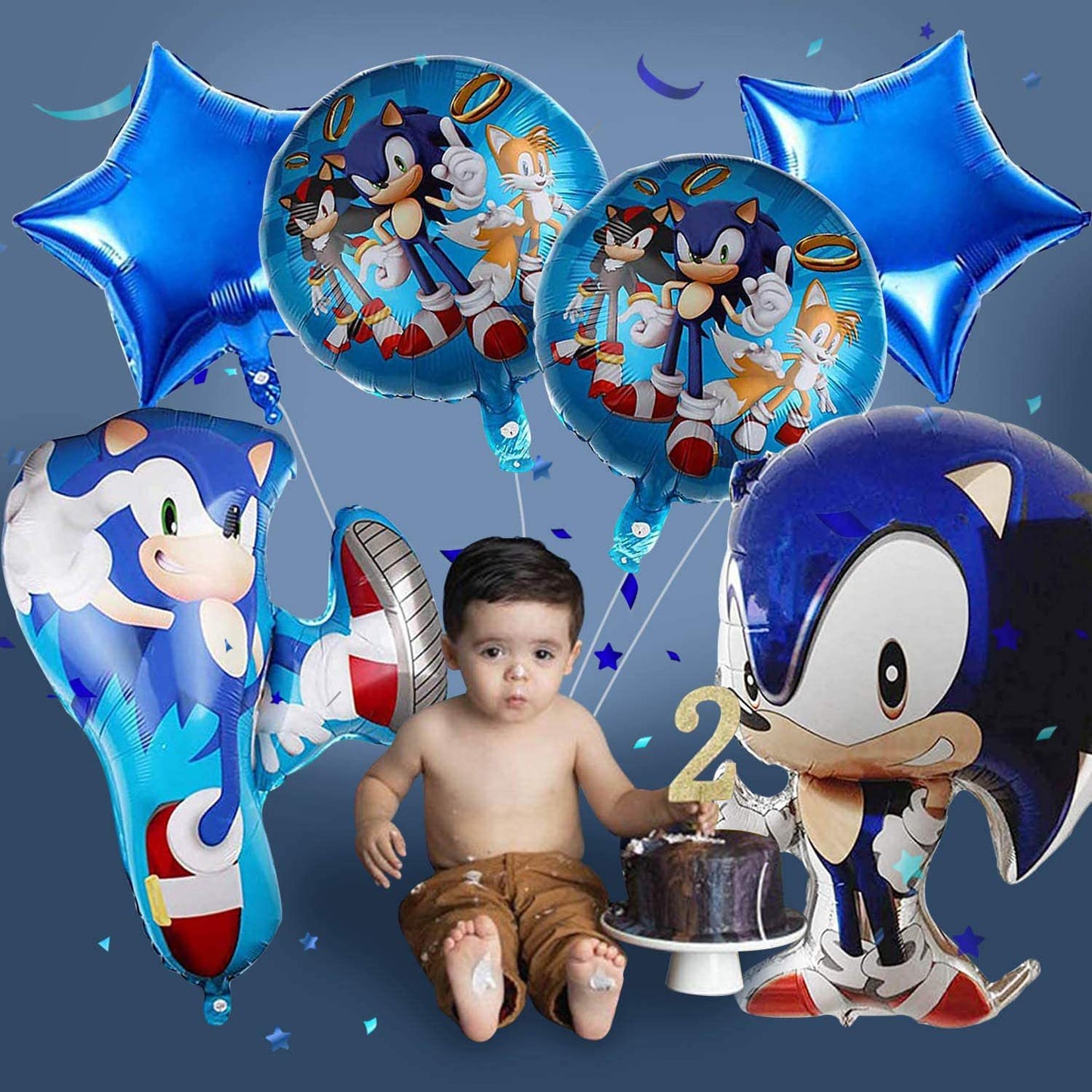Sonic Foil Balloon Set Birthday Party Decoration 22pcs 3