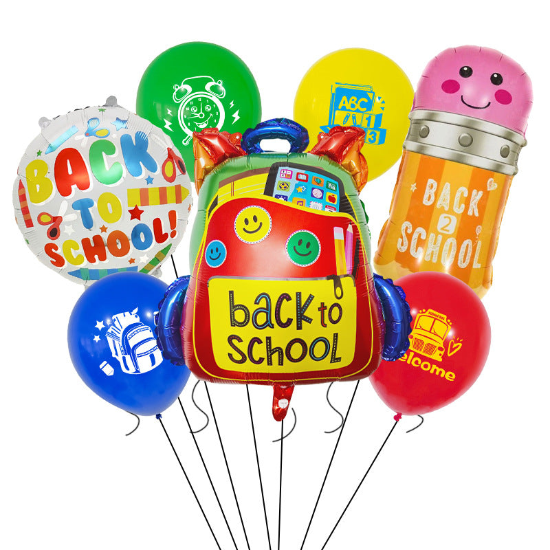 Back to School Cartoon Foil Balloon Set Party Decoration 5