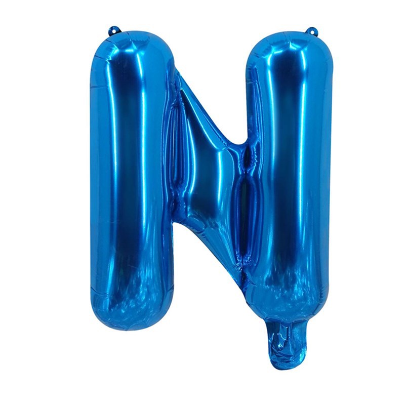 Blue Letter Foil Balloons Party Decoration 16 Inch 50pcs 16
