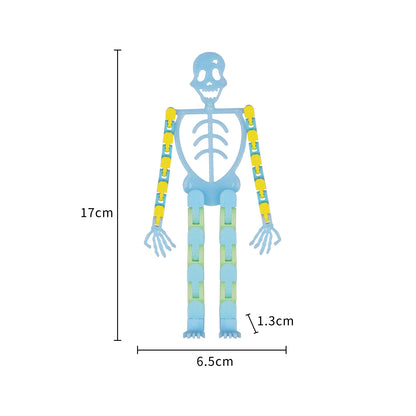 Glow in the Dark Transformable Skeleton Man Sensory Fidget Toy 4