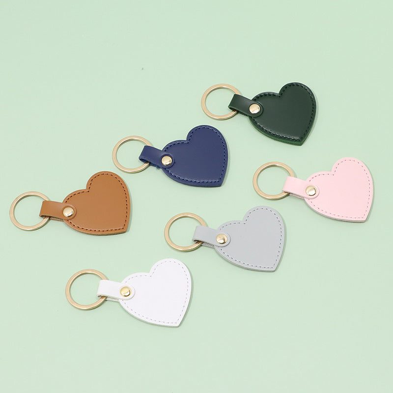 Heart Shaped Leather Keychain Classic Style 3