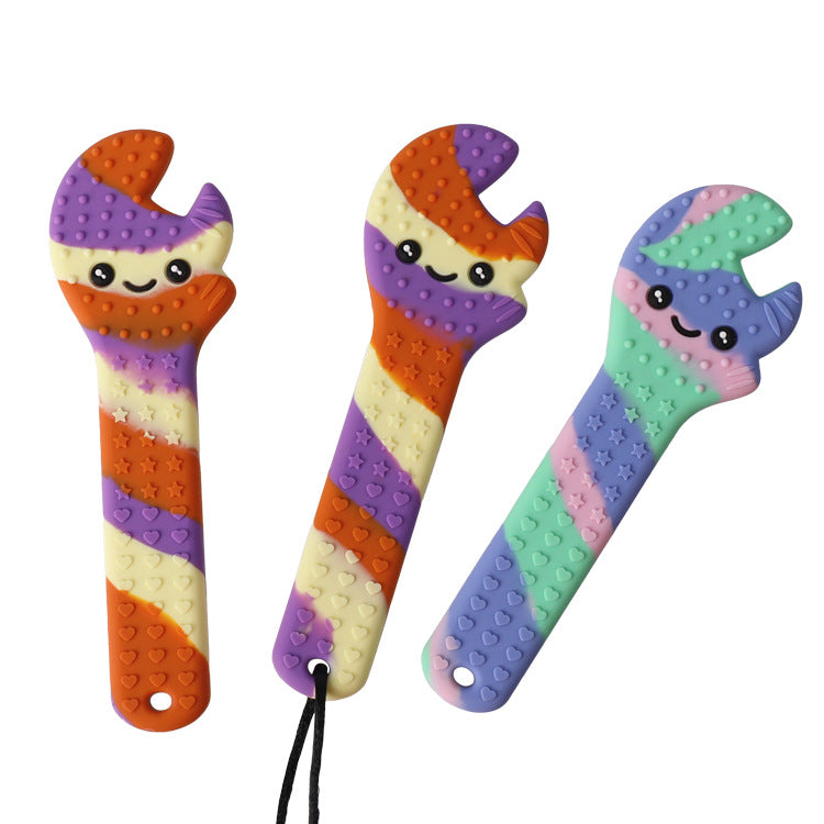 Silicone Baby Teething Toy Large Wrench Shape for Infant 4