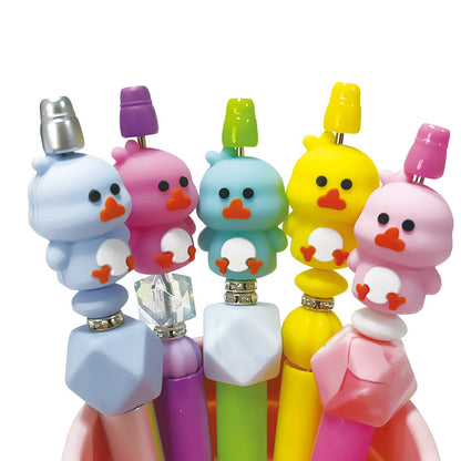 Silicone 3D Focal Beads Cartoon Chicken Side Profile 2