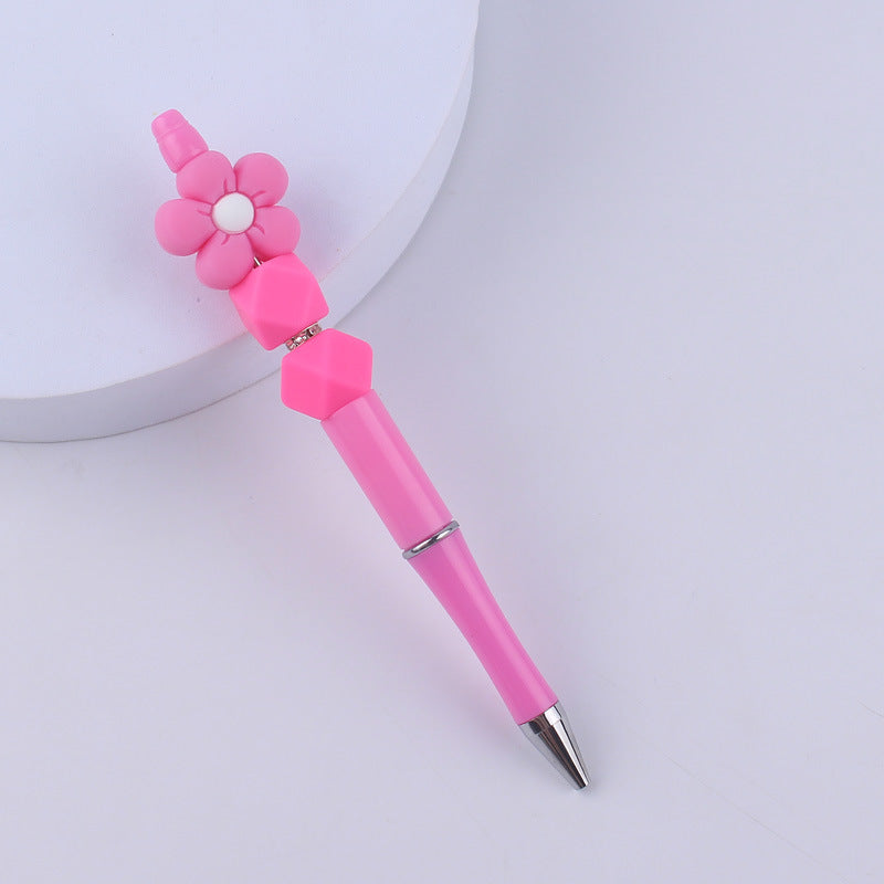 Flower Silicone Beaded Pens Handmade Office School Supplies Gift 10