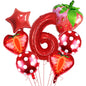 Strawberry Foil Balloon Set Party Decoration 32 Inch 10