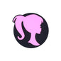 20pcs Silicone Focal Beads Girl Silhouette Round Shape