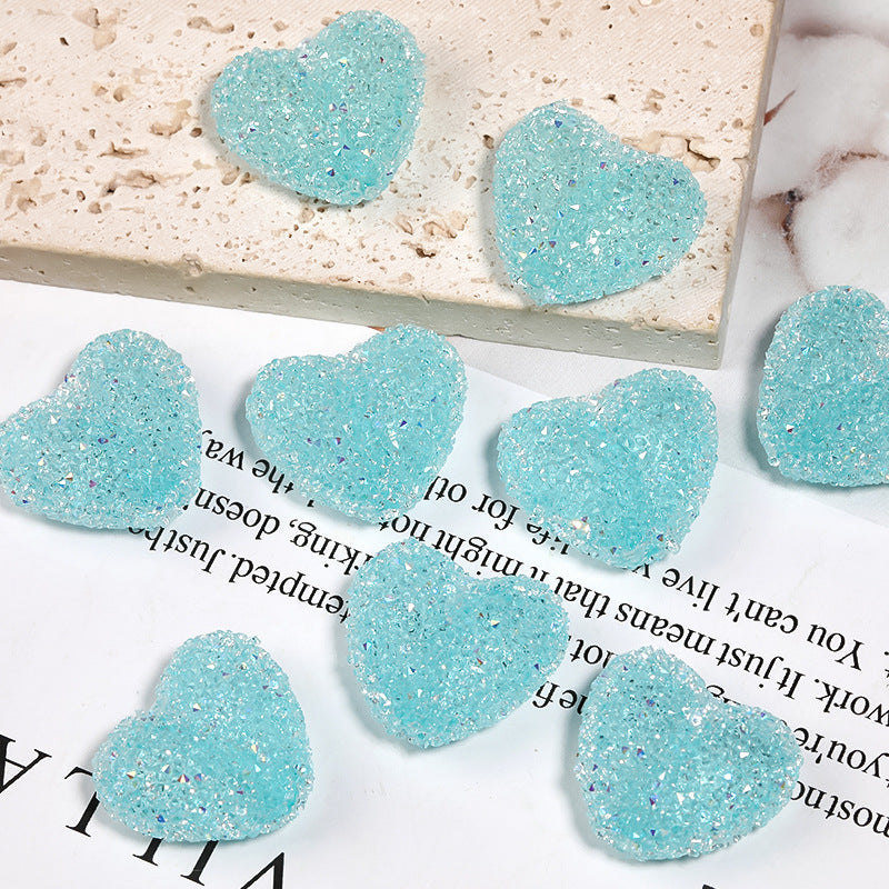 20pcs 20mm Rhinestone Heart Acrylic Beads for Jewelry Making 15