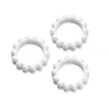 10Pcs 42mm Balsam Pear Ring Lace Acrylic Beads UV Scratch Resistant 8