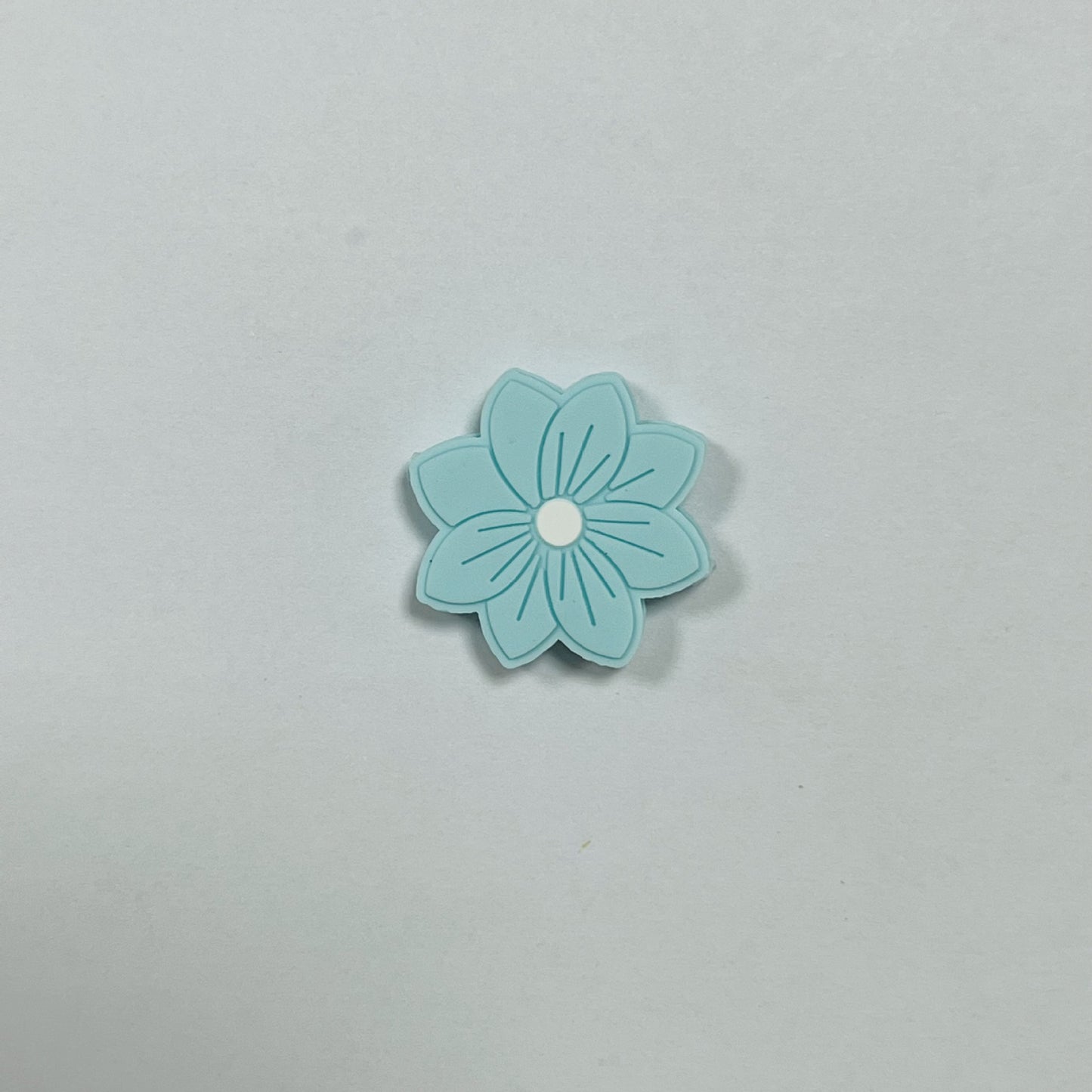 20Pcs Silicone Focal Beads Flower Macaron Color Simple Edition 7