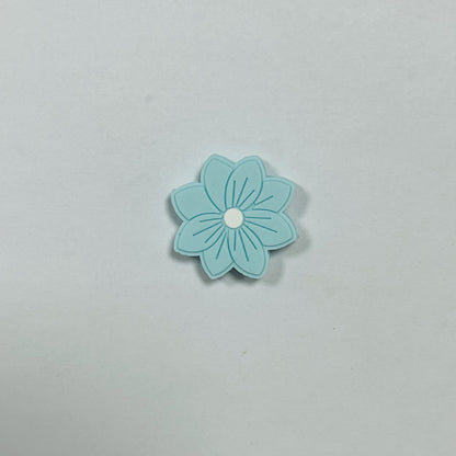 20Pcs Silicone Focal Beads Flower Macaron Color Simple Edition 7