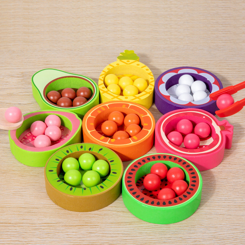 Wooden Montessori Toys Fruit Color Classification for Toddlers 4