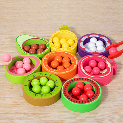 Wooden Montessori Toys Fruit Color Classification for Toddlers 4