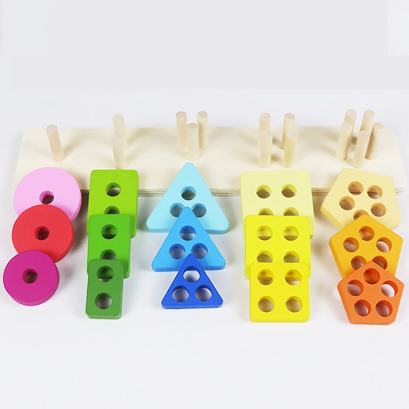Wooden Geometric Matching Montessori Toys for Toddlers 4