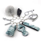 Outdoor Self Defense Alarm Whistle Pompom Keychain 10 Pack 5