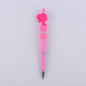 Pink Heart Silicone Beaded Pens Handmade Novelty Office School Gift 16