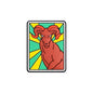 Silicone Focal Beads Tarot Animal Square Frame with Animal Faces 4