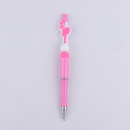 Pink Heart Silicone Beaded Pens Handmade Novelty Office School Gift 23