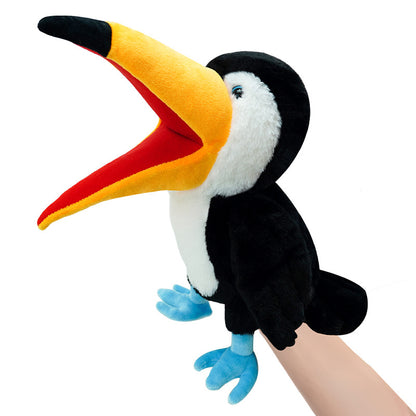 Plush Parrot Hand Puppet Pretend Play Toy 40cm 4