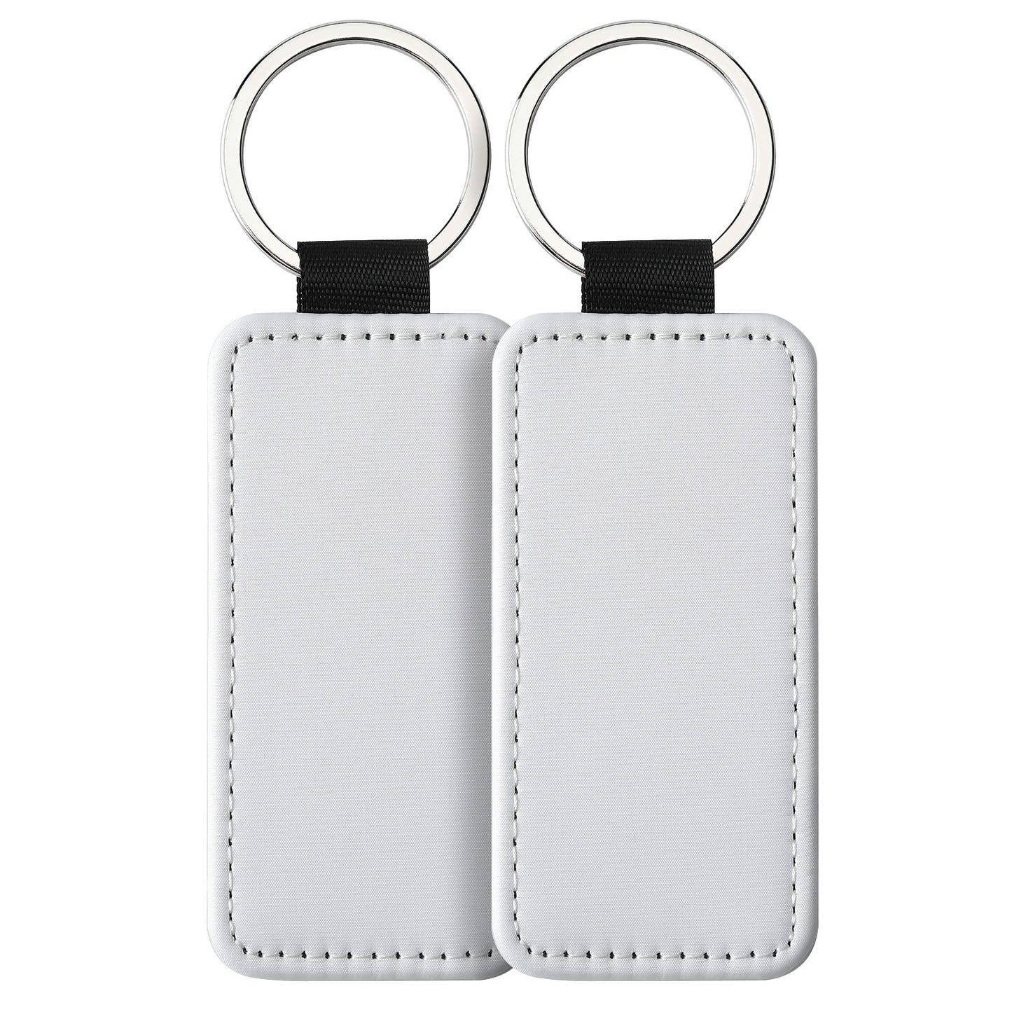 Sublimation Blank Leather Keychain Rectangular and Heart Shape 17