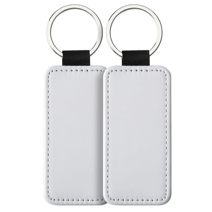 Sublimation Blank Leather Keychain Rectangular and Heart Shape 17