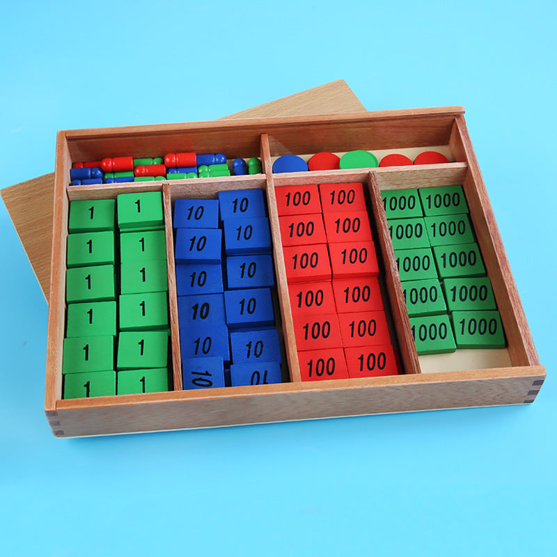Wooden Montessori Toys Counting Stamp Educational Toy for Kids 3