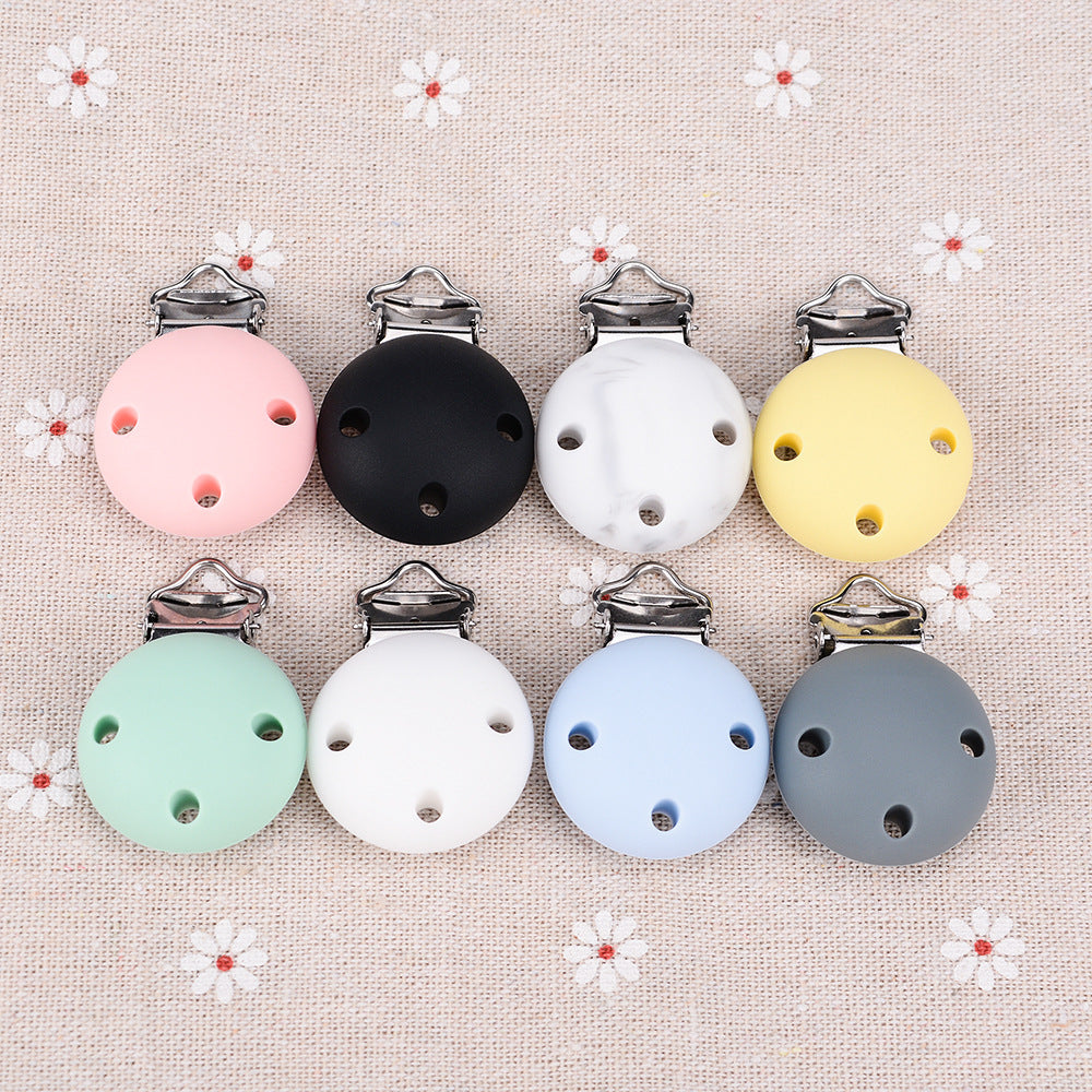 Silicone Pacifier Clip Round Dummy Clips 30mm 4