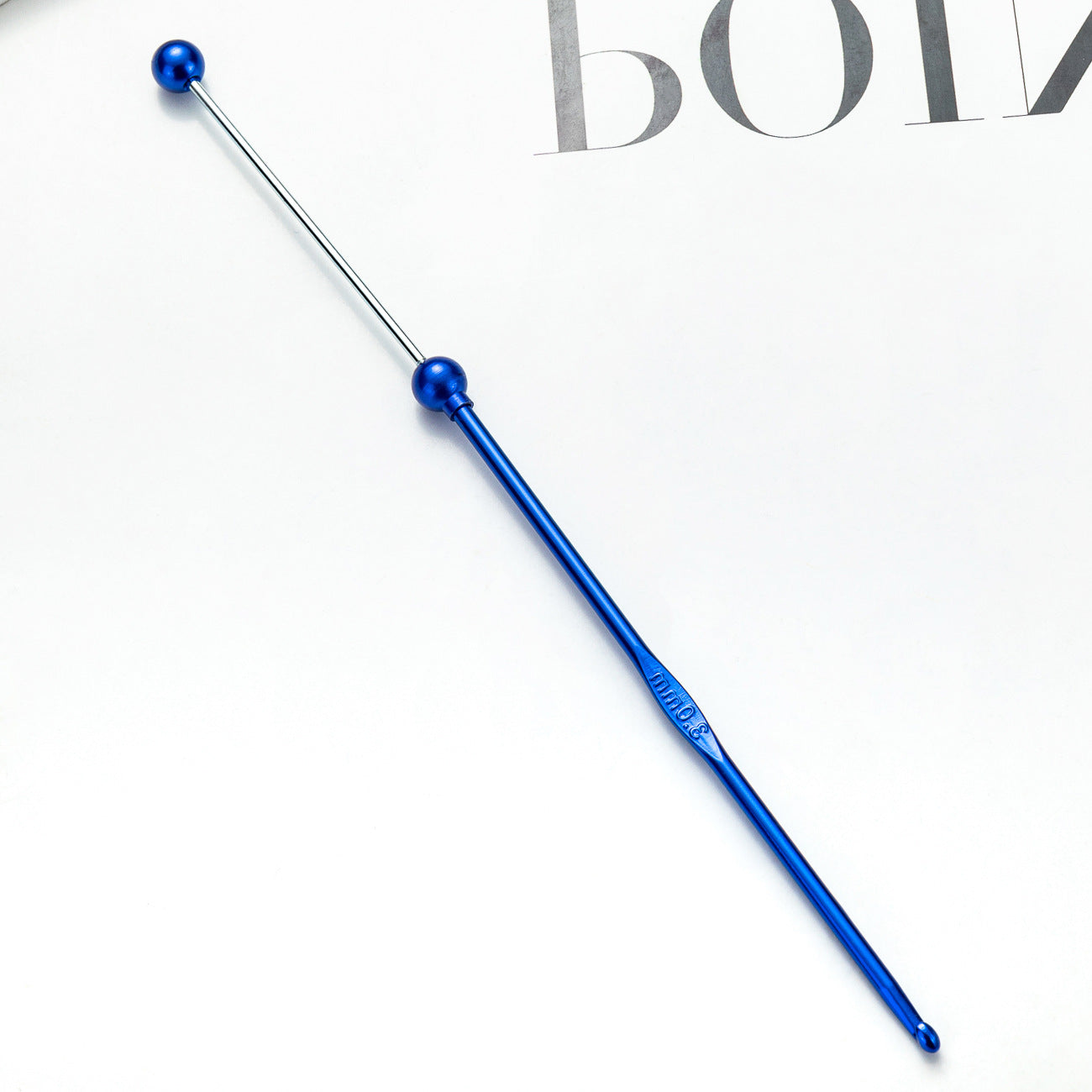 Beadable Crochet Hooks Metal DIY Craft Tool 3.0mm-6.0mm Sizes 8