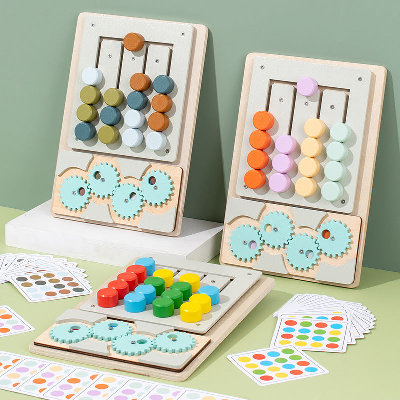 Wooden Montessori Toys Shape Color Cognition Educational Game 3