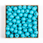 50pcs 16mm Colored Round Wooden Beads Jewelry Making DIY Craft 14