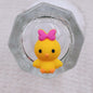 20Pcs Silicone 3D Focal Beads Easter Little Yellow Chicken Holding Pink Bow 6