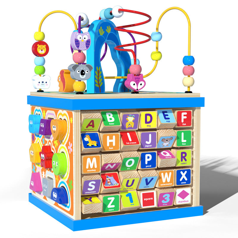 Wooden Bead Maze Treasure Chest Educational Toy for Toddlers