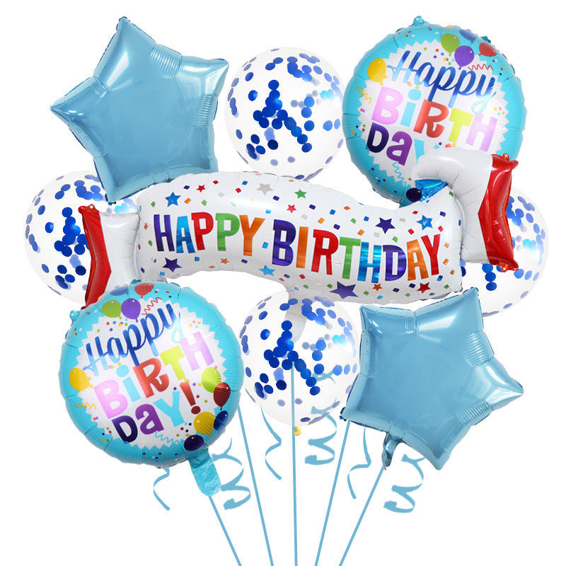 Happy Birthday Foil Balloon Set Kids Party Decoration 6