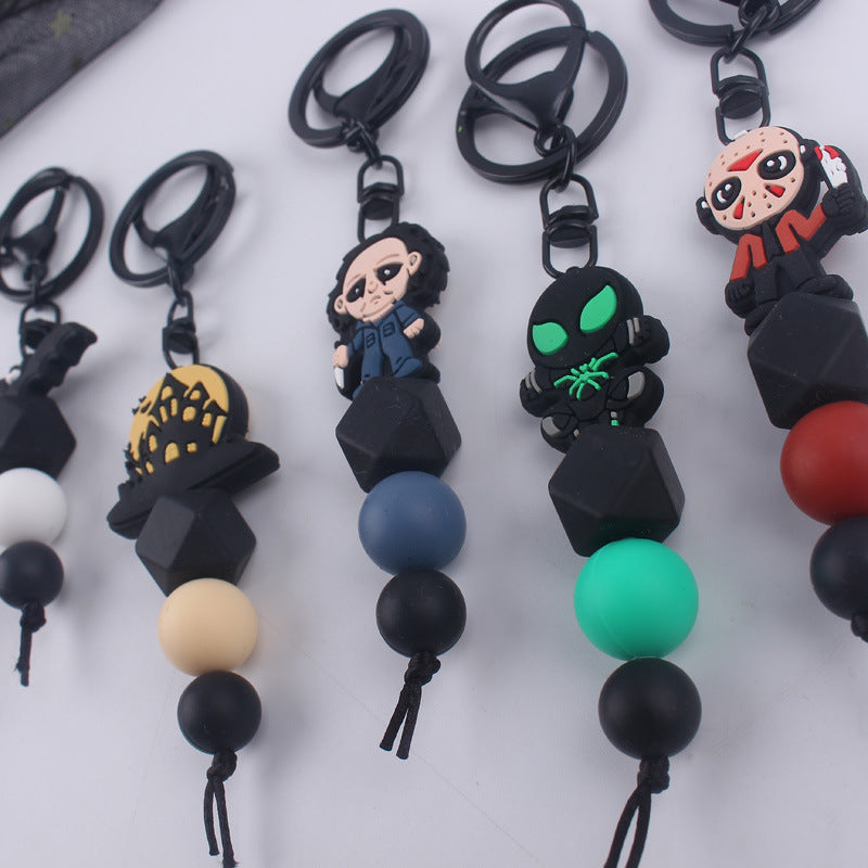 Halloween Themed Silicone Bead Keychain Assortment Charm Set 2