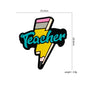 20Pcs Silicone Focal Beads Student Pencil Text Yellow Design 3