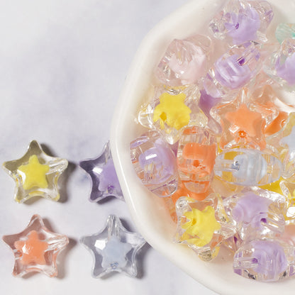 100 Pack Transparent Multi-Style Acrylic Beads Bracelet Accessories 72