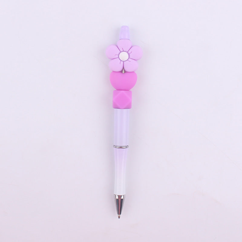 Daisy Flower Silicone Beaded Pens Ballpoint Novelty Handmade Gift 16