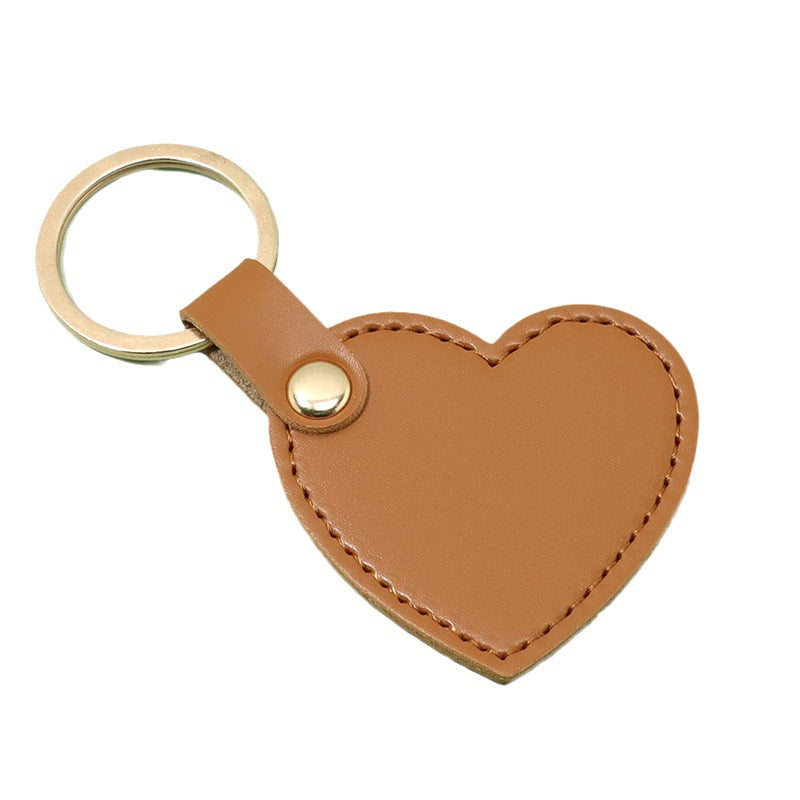 Heart Shaped Leather Keychain Classic Style 5