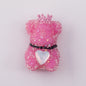 10pcs Sugar Crown Bear Rhinestone Focal Beads Large and Small 10