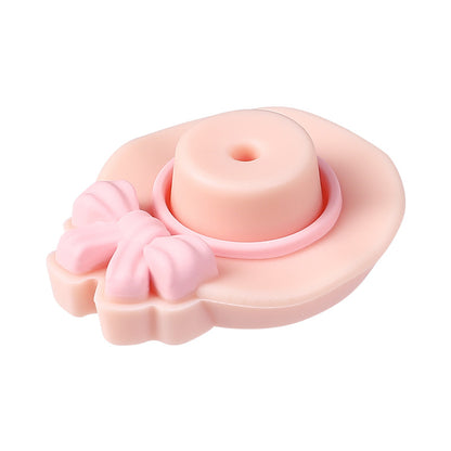 20Pcs Silicone 3D Focal Beads Bow Hat With Bow Detail 5
