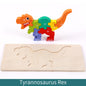 Wooden Building Blocks Animal Traffic Shapes Matching 3D Puzzle Toy 36